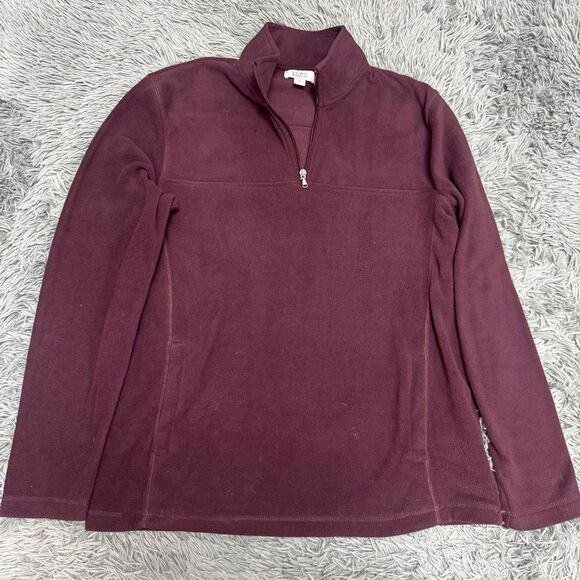 Croft & Barrow Quarter Zip Fleece Pullover Size Medium - Picture 1 of 8